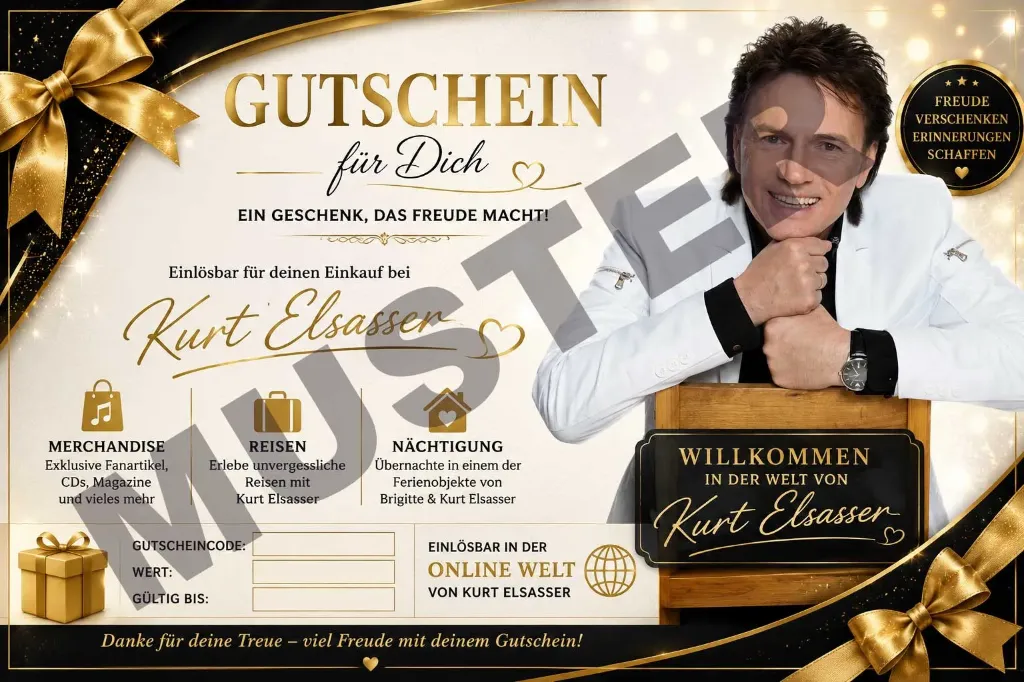 Gutscheinwelt Kurt Elsasser – Freude schenken, Erinnerungen schaffen (50€)